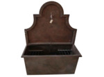 Grande fontaine murale marron 100x38x131cm