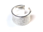 Bague Argent Martelée Large