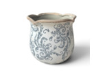 Pot de fleurs céramique beige 15x15x14cm