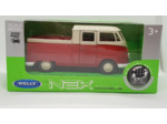 VOLKSWAGEN T1 DOUBLE CABIN PICK UP COMBI ROUGE WELLY NEX 1/34 1/39 BOITE NEUF