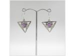 Boucles d'oreilles Rubis et Argent Massif
