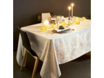 Nappe enduite sur mesure MILLE ISAPHIRE PARCHEMIN Garnier-Thiebaut