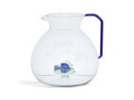 Pichet Poisson Ocean Bleu Verre borosilicate 17x16x16cm