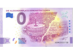 ALLEMAGNE 2020-2 DIE ALEXANDERPLATZ DEMONSTRATIONEN BILLET SOUVENIR 0 EURO