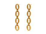 Boucles Longues Pendantes Plaqué Or