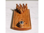 Jeu de bowling miniature manguier massif 8x31x13cm