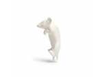 Souris Décorative à Suspendre en Porcelaine Blanche 10x4x6cm