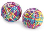 Jouet pour chat, Balle en fil de laine x 2 - Ø6cm