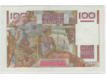 FRANCE 100 FRANCS JEUNE PAYSAN FILIGRANE INVERSE 1-10-1953 F.558 SUP