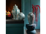 Vase porcelaine vert blanc 26x26x24cm