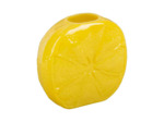 Vase citron jaune Victoria verre 16x9x15cm