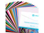 LOKLIK - ASSORTIMENT DE 30 FEUILLES DE VINYLE ADHESIF PERMANENT