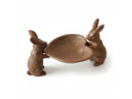Mangeoire fonte cœur support lapin 28x15x15cm