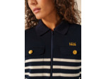 Veste Richelieu Rayée Navy/Ecume SAINT JAMES x MARINE NATIONALE