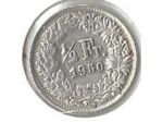 SUISSE 1/2 FRANC 1950 B TTB