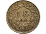 SUISSE 1 FRANC 1920 B  TTB