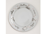 Assiette enfant personnalisée sur le thème des petits lapins objet artisanale manuellement peinte, 19cm, signée et daté