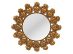 Miroir rond Ex-voto en Fer Doré 41cm