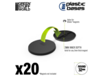 Socles plastiques ronds 32mm noir