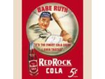 Plaque métal Babe Ruth - RedRock Cola - 31.5x40 cm.