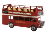 Bus décoratif en métal de style anglais - Rouge