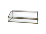 Vitrine verre laiton doré 16x50x26cm