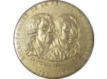 MEDAILLE BICENTENAIRE DE LA REVOLUTION FRANCAISE DANTON et DESMOULINS 1989 TTB+