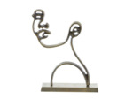 Silhouette sur pied Face bronze 48x8x33cm