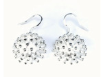 Petites Boucles d'oreilles Pendante Argent Fleur