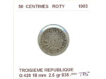 FRANCE 50 CENTIMES ROTY 1903 B+