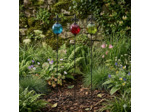 Ensemble 3 grand tuteurs boule fonte fleurs de lys 12x140cm