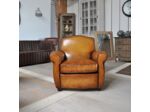 Fauteuil cuir Moustache 83x75x81cm