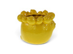 Cache-pot citron céramique jaune 24x24x19cm