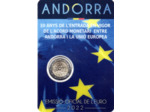 ANDORRE 2022 2 EURO 10 ANS ACCORD EUROPEEN COINCARD BU