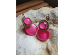 BOUCLES D'OREILLES DORMEUSES rose