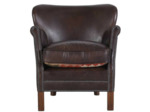 Fauteuil Turner cuir marron 67x67x75cm
