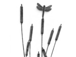 Treillage roseaux gris fer 29x1x91cm