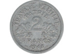FRANCE 2 FRANCS BAZOR 1943 B TB+