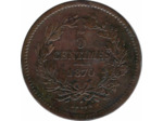 LUXEMBOURG 5 CENTIMES 1870 TB+