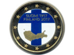 FINLANDE 2017 2 EURO COLORISEE 100 ANS INDEPENDANCE SUP