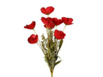 Bouquet Coquelicot Rouge Polyester 53cm