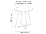 TABLE FIXE ATOS 4 PIEDS