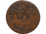 LOUIS XIII (1610-1643) DOUBLE TOURNOIS 1643 K (Bordeaux) B+