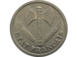 FRANCE 2 FRANCS BAZOR ALUMINIUM 1944 SUP (G536)
