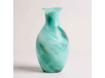 Vase Sablon vert verre 16x16x32cm
