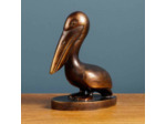 Statuette pélican résine 21x11x16cm