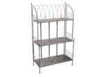 Etagère en fer gris arabesque 67x33x114cm