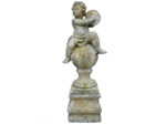 Statue grand Putti musicien cymbale 95x28x28cm