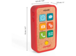 Janod - Téléphone Enfant Sonore en Bois - Jouet d'Imitation - Dès 18 Mois,