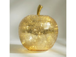 Lampe à Poser Led Pomme doré verre 22x22x24cm